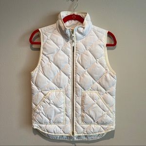 J.crew white puffer vest size XS